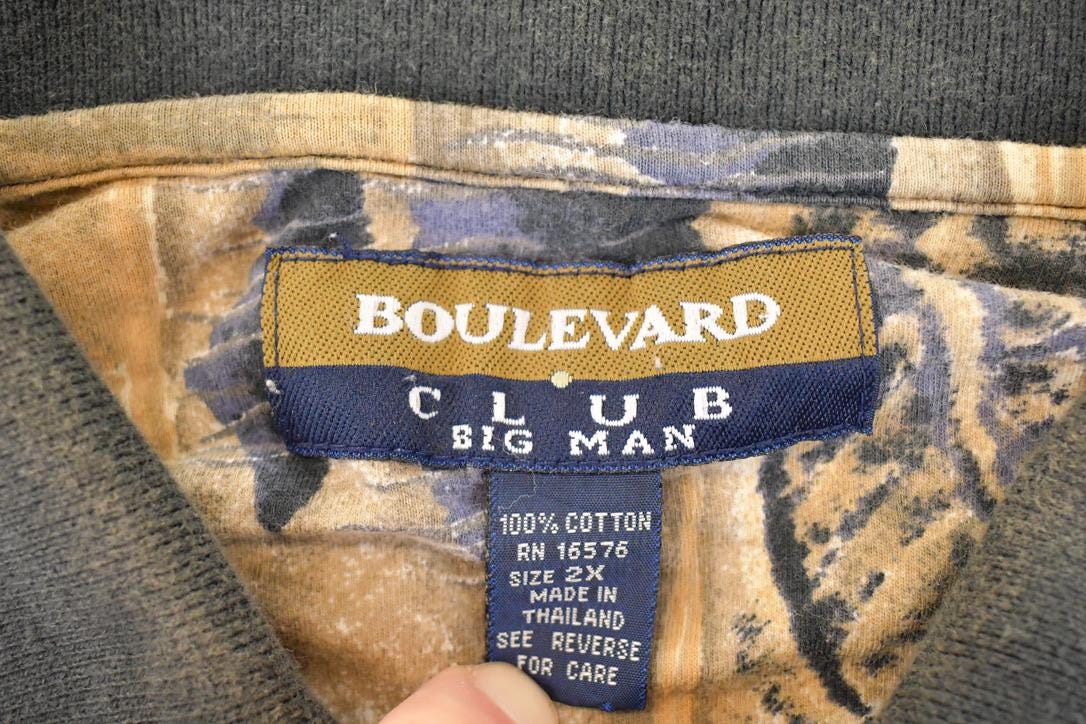 Vintage 1990s Boulevard Club Abstract Button Up Shirt Men's XL / Funky Crazy Pattern / Preppy Style / Boxy Fit from propervintagecanada