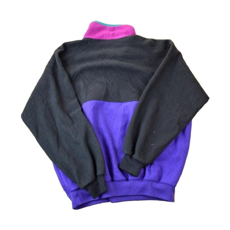 Vintage 1990s Boulevard Club By Block Fleece Quarter Zip Neon Sweater Women's XL from propervintagecanada