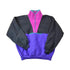 Vintage 1990s Boulevard Club By Block Fleece Quarter Zip Neon Sweater Women&