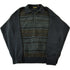 Vintage 1990s Boulevard Club Knit Abstract Pattern Collared Sweater Men&
