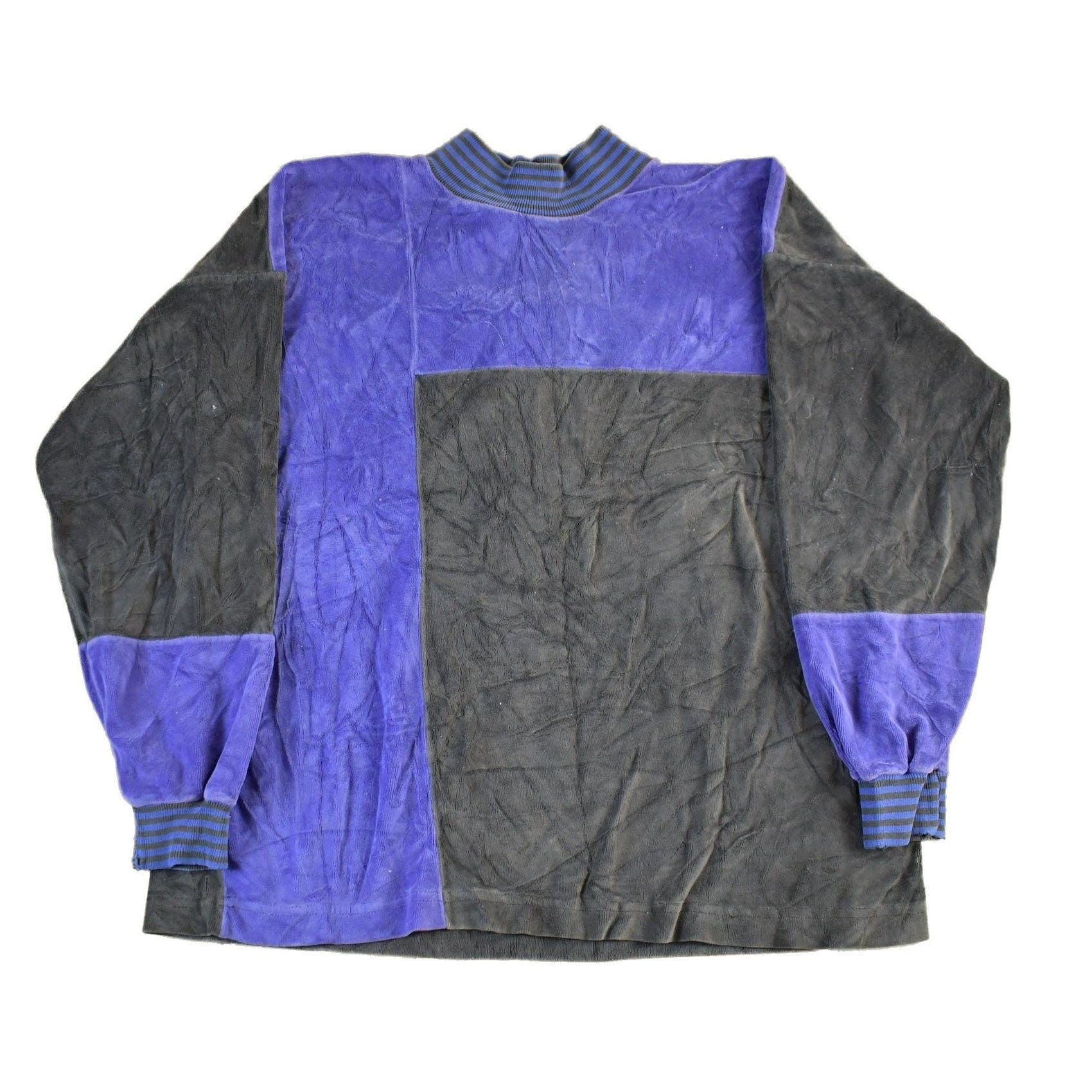 Vintage 1990s Boundary Waters Mockneck Velour Style Sweatshirt Adult Medium Men's Medium from propervintagecanada