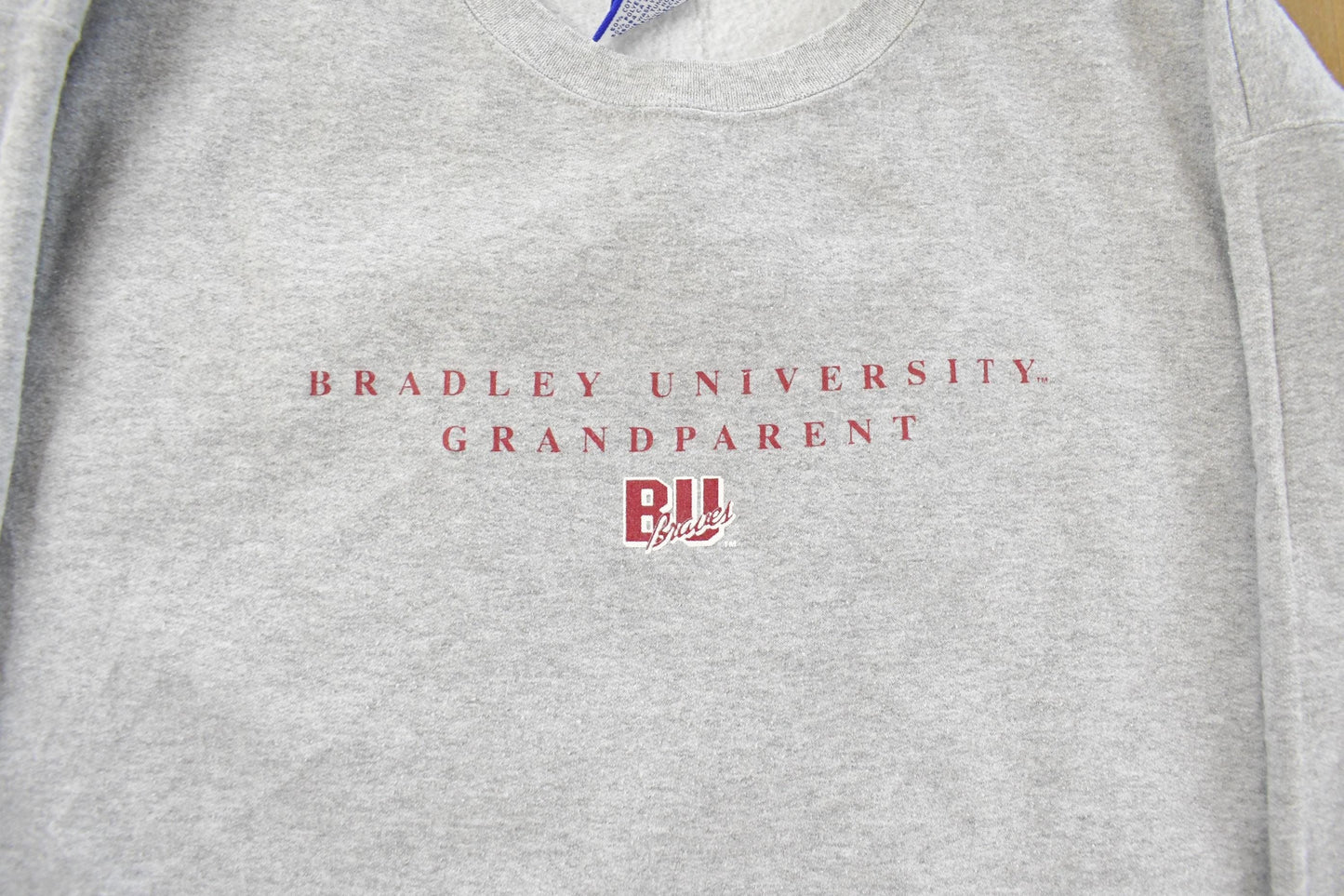Vintage 1990s Bradley University Grandparent Crewneck Sweatshirt Men's Large from propervintagecanada