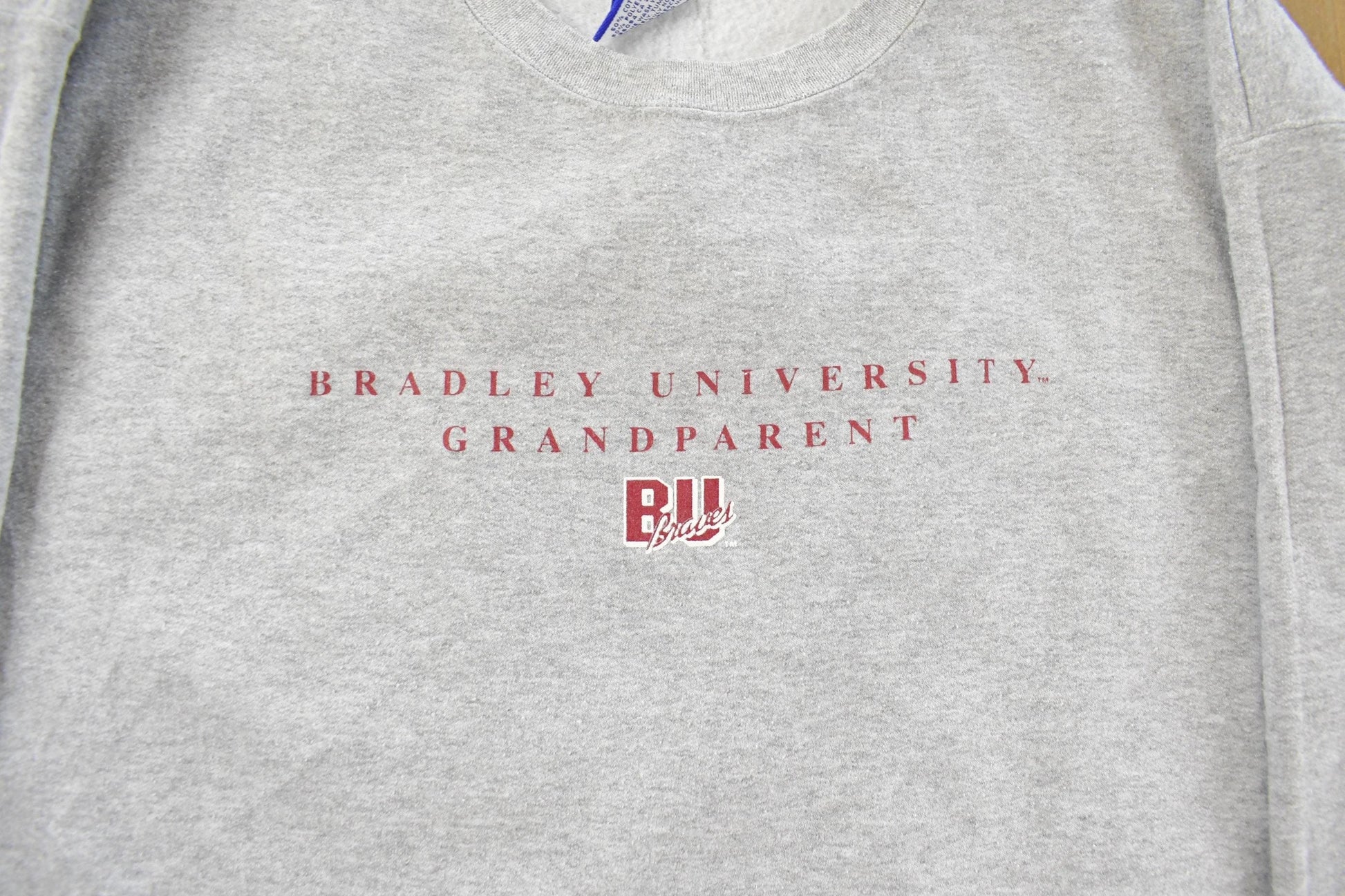 Vintage 1990s Bradley University Grandparent Crewneck Sweatshirt Men's Large from propervintagecanada