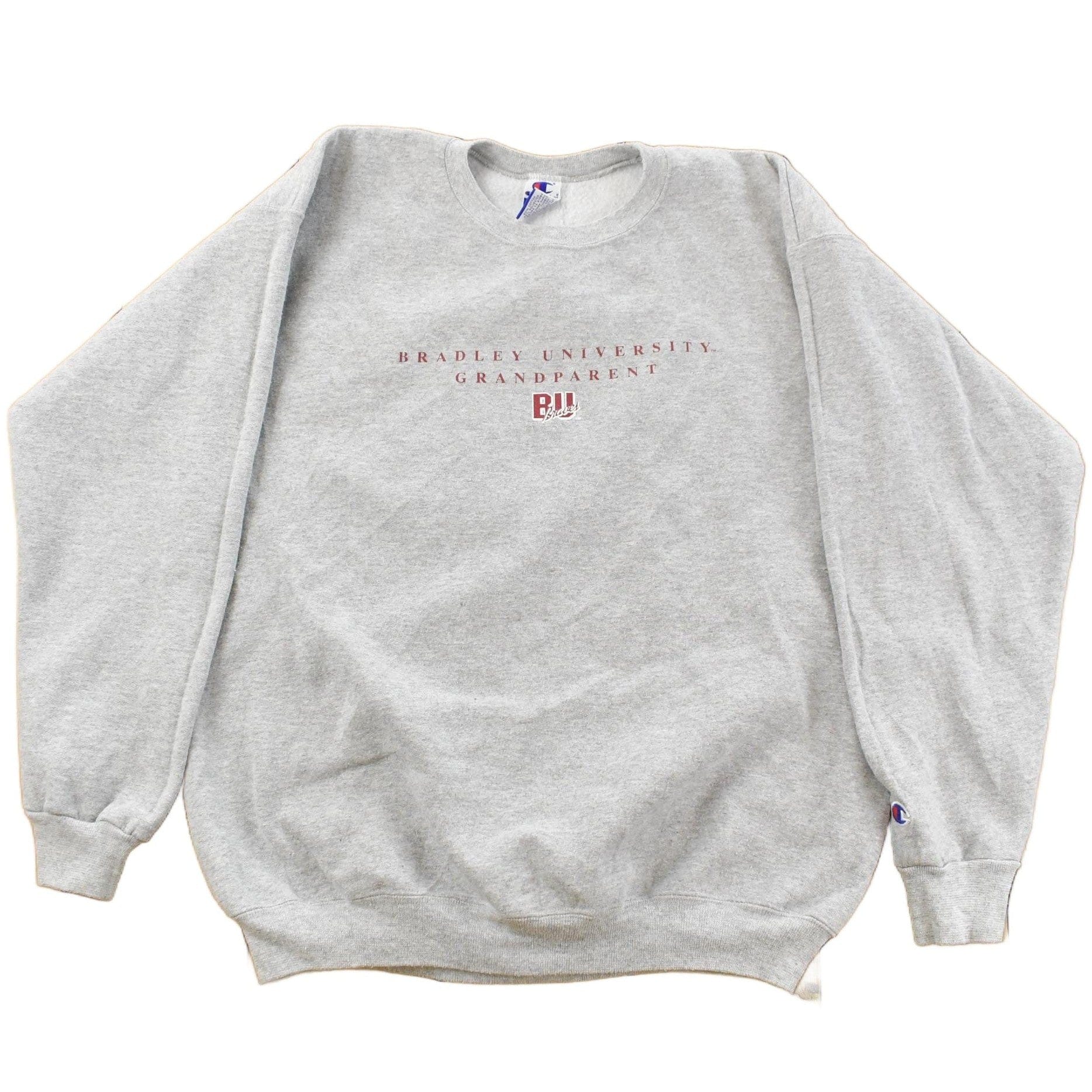 Vintage 1990s Bradley University Grandparent Crewneck Sweatshirt Men's Large from propervintagecanada