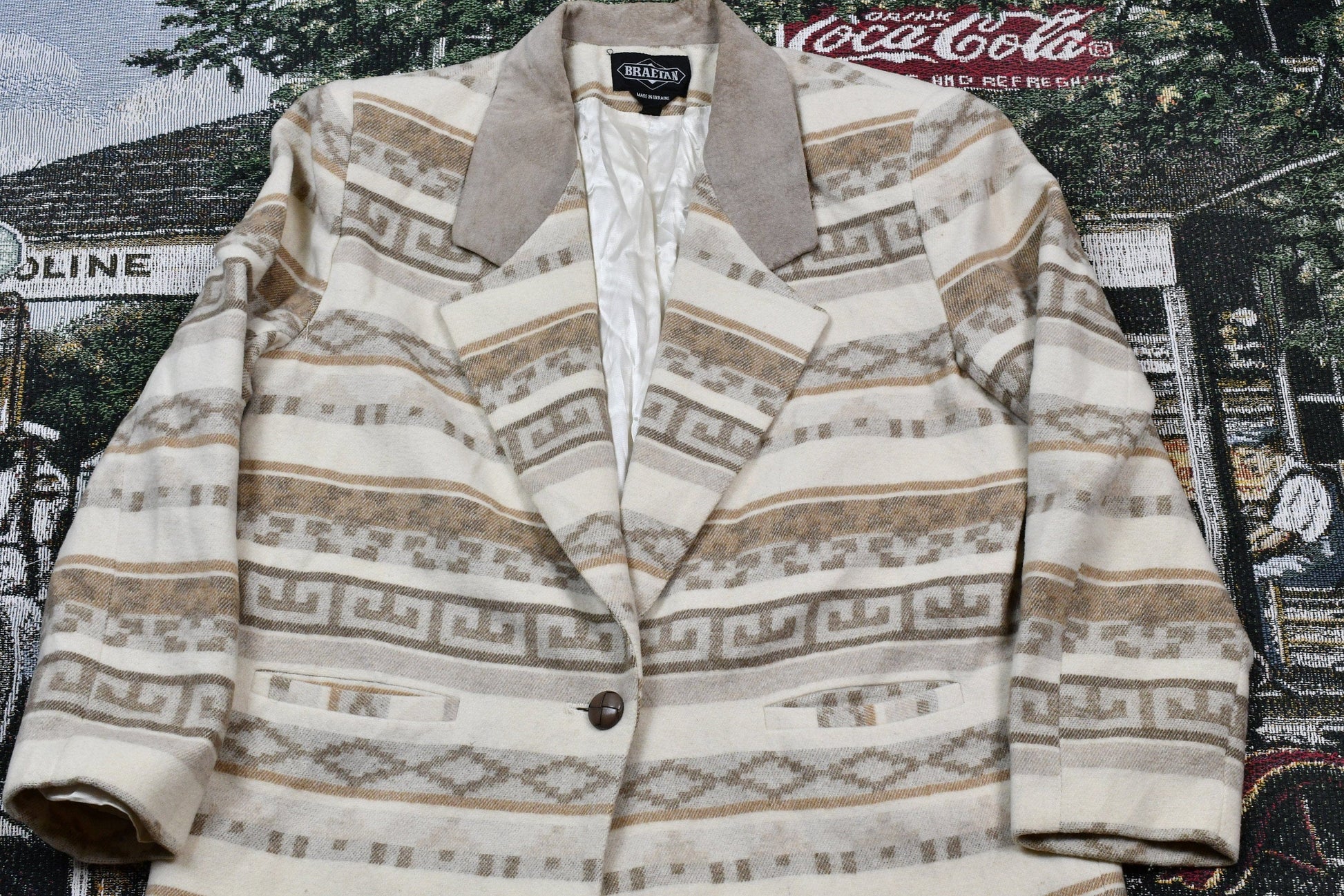 Vintage 1990s Braetan Blazer Jacket Men's Large from propervintagecanada