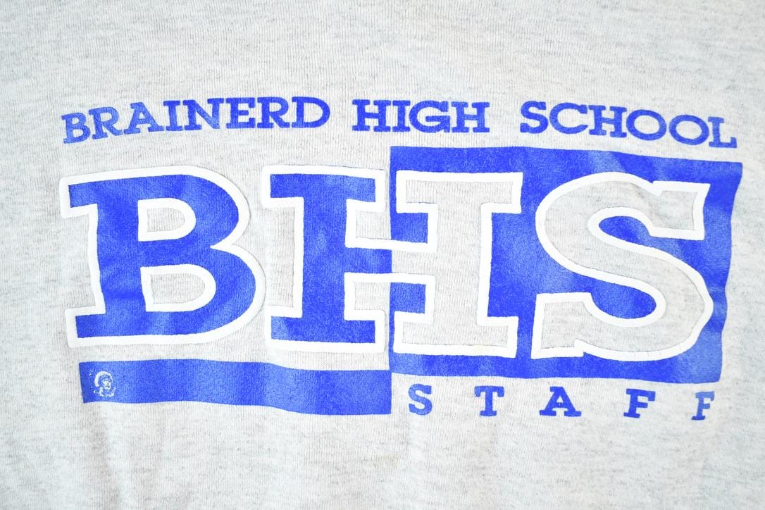 Vintage 1990s Brained High School Staff Crewneck Sweatshirt Mens XL from propervintagecanada