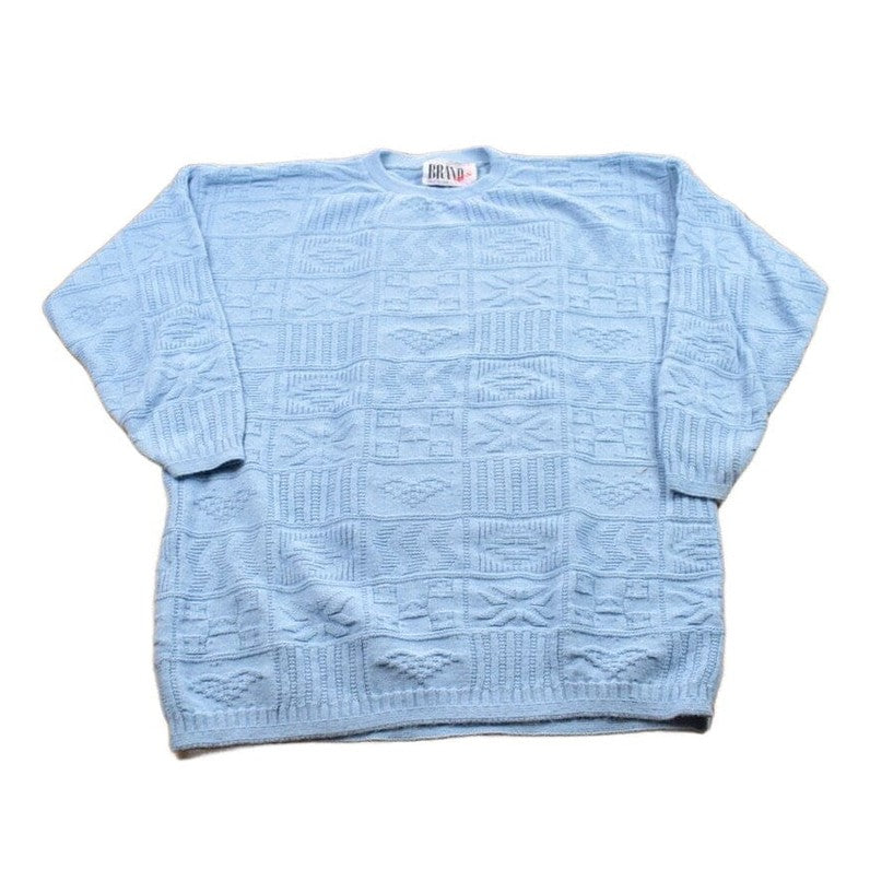 Vintage 1990s Brand New Knitted Crewneck Sweater Men's XL from propervintagecanada