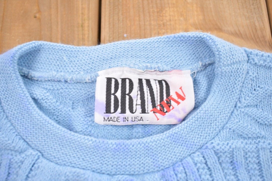 Vintage 1990s Brand New Knitted Crewneck Sweater Men's XL from propervintagecanada