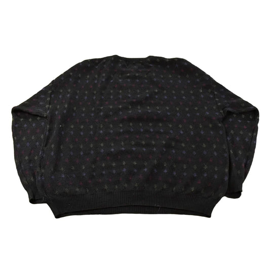 Vintage 1990s Brandini Abstract Wool Knit Crewneck Sweater Mens XL from propervintagecanada