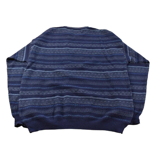Vintage 1990s Brandini Wool Abstract Knit Crewneck Sweater Mens XL from propervintagecanada