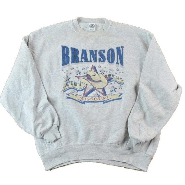 Vintage 1990s Branson Missouri Souvenir Music Town Crewneck Sweatshirt Men's Large from propervintagecanada
