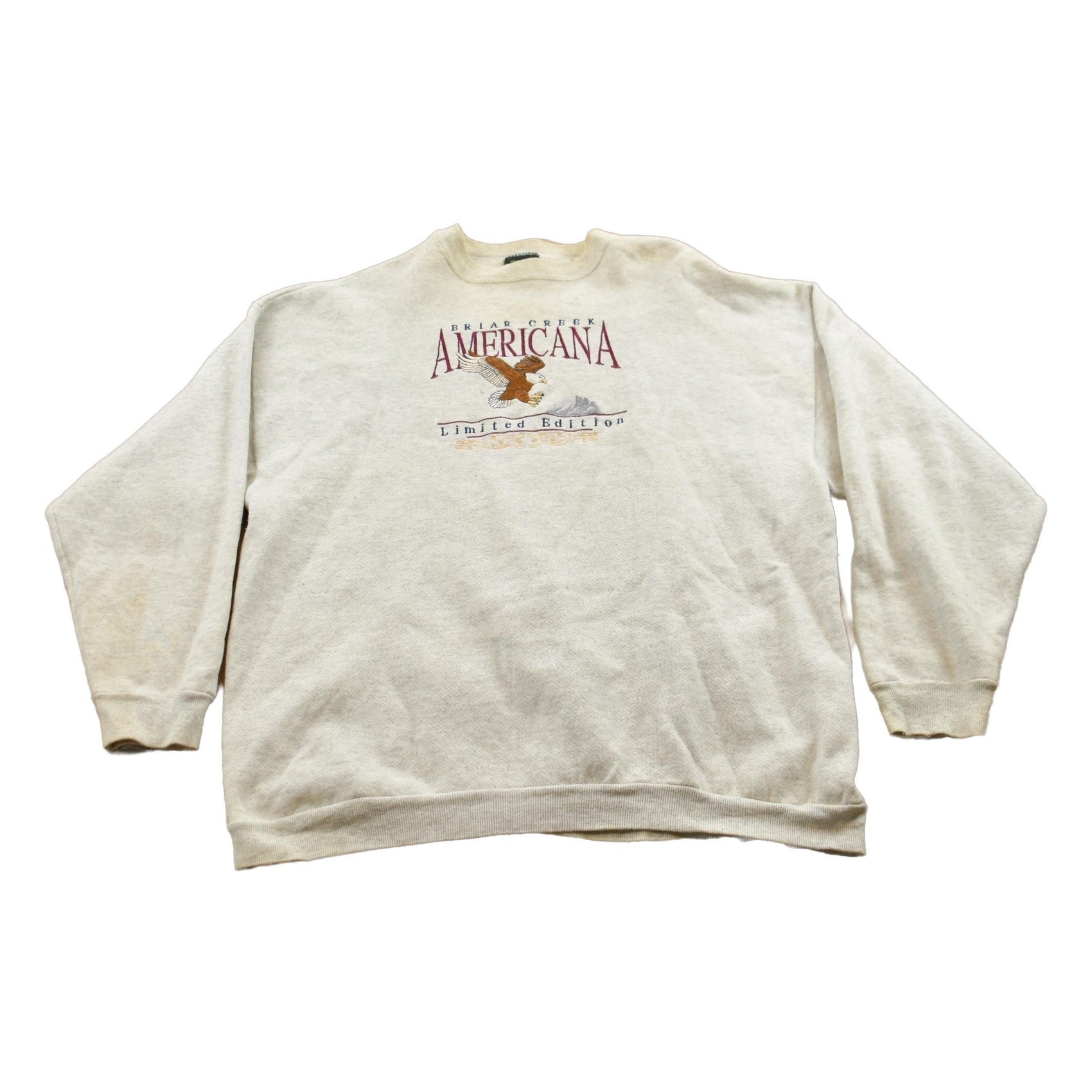 Vintage 1990s Briar Creek Americana Souvenir Crewneck Sweatshirt Men's XL from propervintagecanada