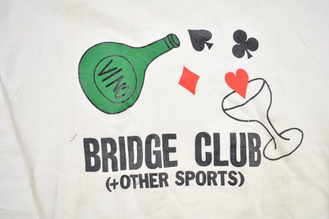 Vintage 1990s Bridge Club Crewneck SweatshirtMen's Medium from propervintagecanada