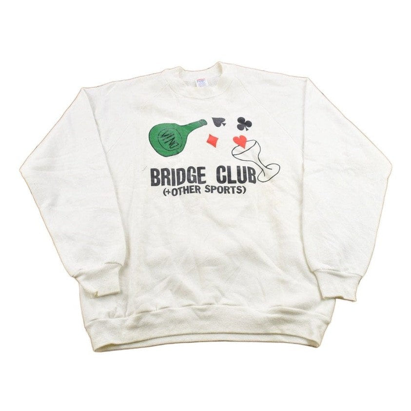 Vintage 1990s Bridge Club Crewneck SweatshirtMen's Medium from propervintagecanada