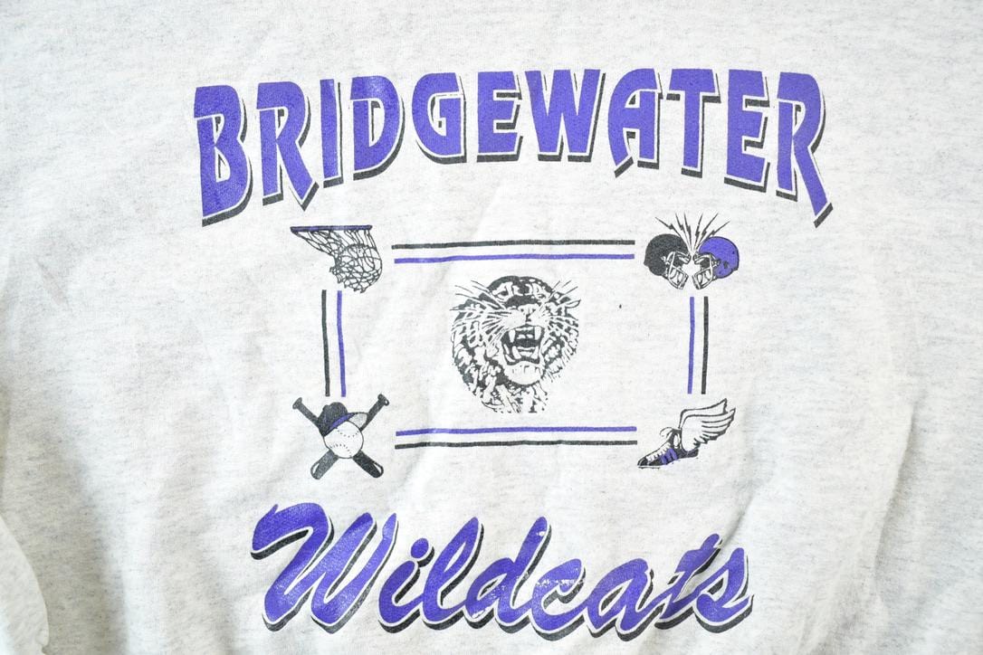 Vintage 1990s Bridgewater Wildcats University Crewneck Mens Medium from propervintagecanada