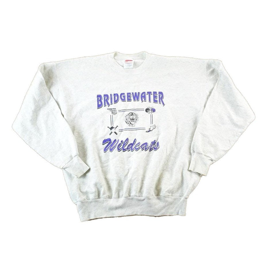Vintage 1990s Bridgewater Wildcats University Crewneck Mens Medium from propervintagecanada