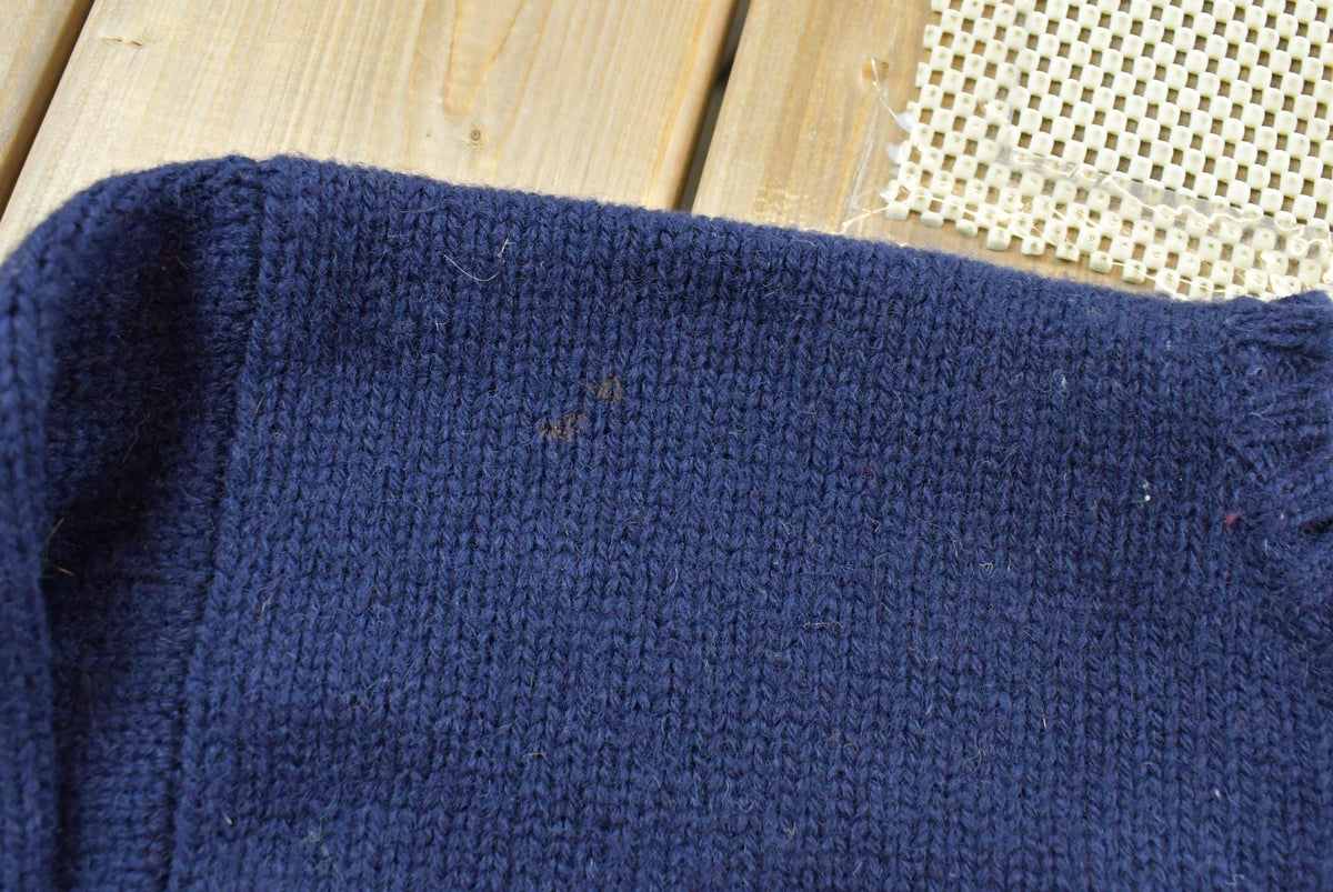 Vintage 1990s Britches American Flag Shetland Wool Knit Crewneck Sweater Mens M from propervintagecanada