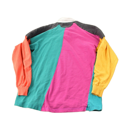 Vintage 1990s Britches Great Outdoors Blank Color Block Rugby Sweater Men's XXL from propervintagecanada
