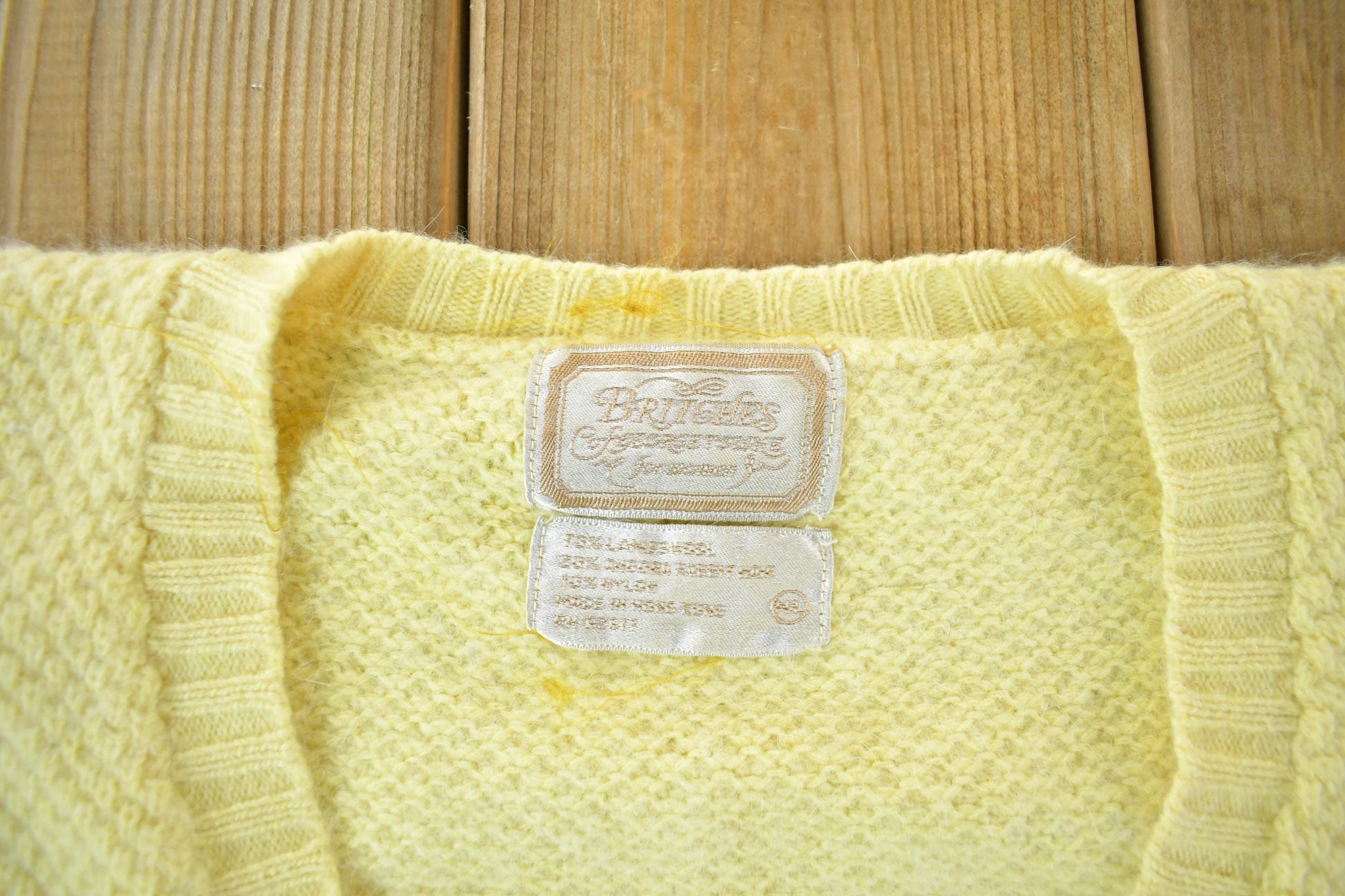 Vintage 1990s Britches Wool Knit Crewneck Sweater Men's Medium from propervintagecanada