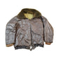 Vintage 1990s Brown Leather Bomber Shearling Collar Jacket Made In USA from propervintagecanada