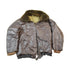 Vintage 1990s Brown Leather Bomber Shearling Collar Jacket Made In USA from propervintagecanada