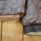 Vintage 1990s Brown Leather Bomber Shearling Collar Jacket Made In USA from propervintagecanada