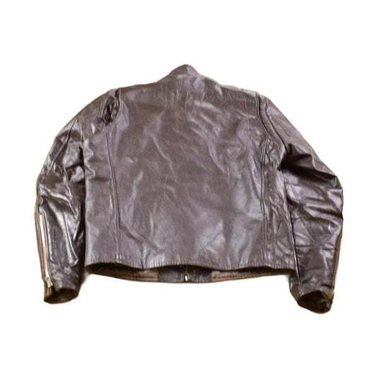 Vintage 1990s Brown Leather Jacket Men's Small from propervintagecanada