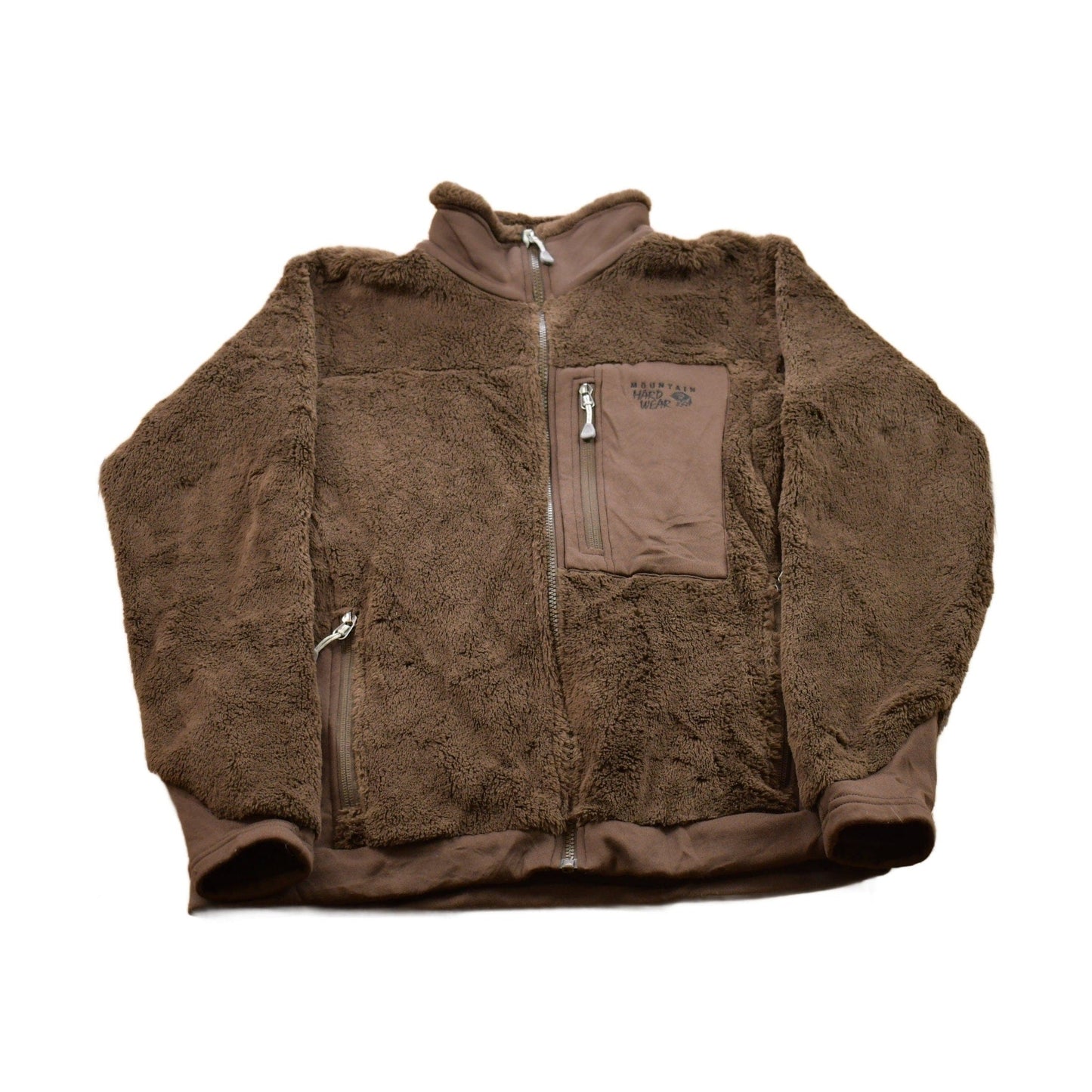 Vintage 1990s Brown Polartec Thermal Mountain Hard Wear Zip Fleece Sweater Women's M from propervintagecanada