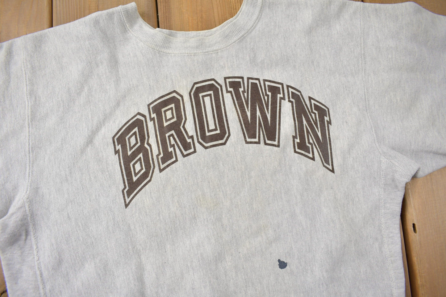 Vintage 1990s Brown University Champion Reverse Weave Crewneck Youth L from propervintagecanada