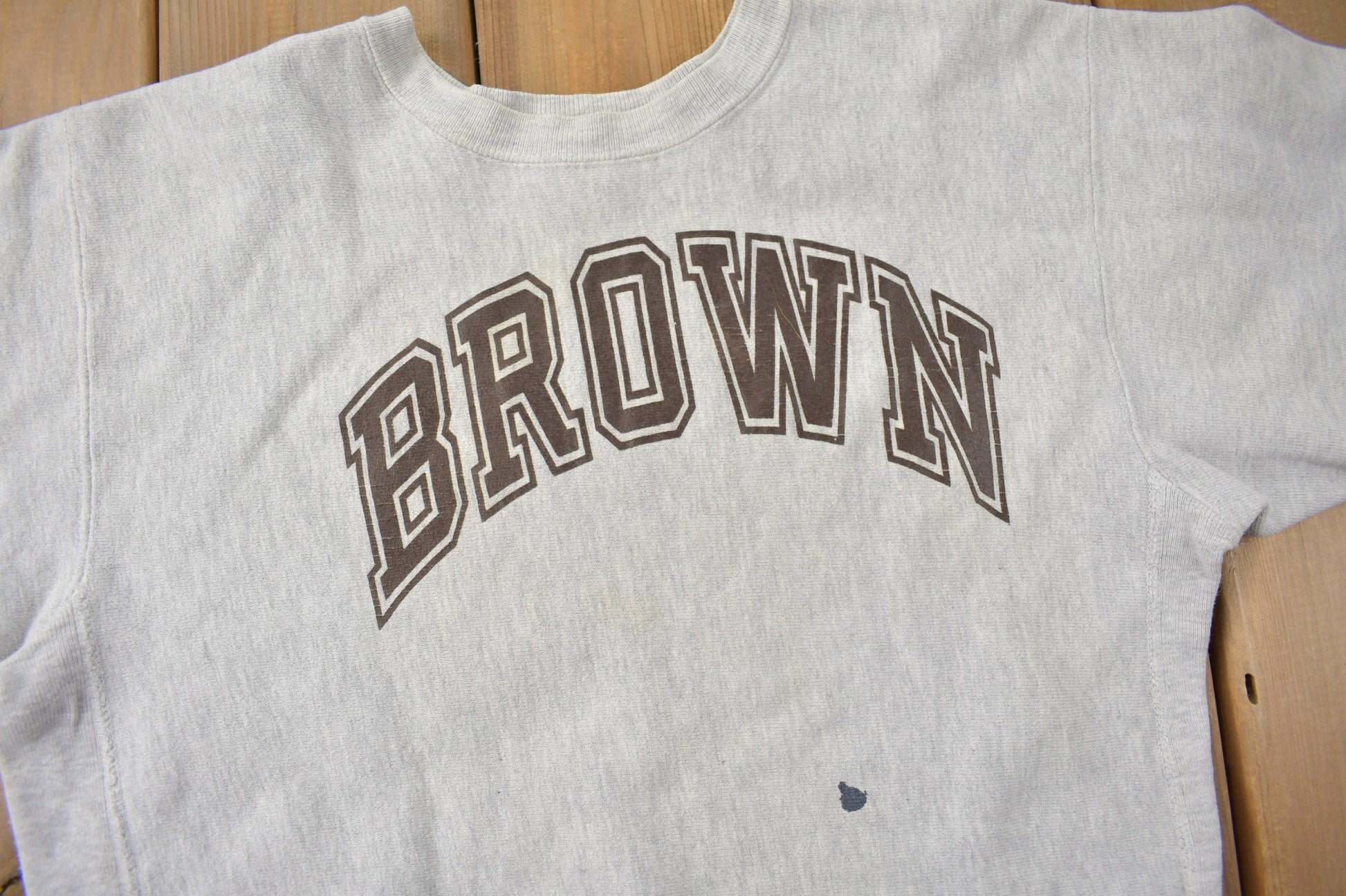 Vintage 1990s Brown University Champion Reverse Weave Crewneck Youth L from propervintagecanada