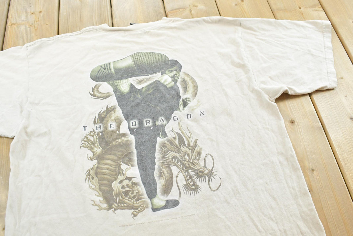 Vintage 1990s Bruce Lee Dragon Graphic T-shirt Mens XL from propervintagecanada