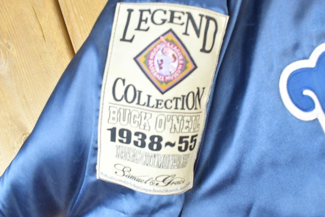 Vintage 1990s Buck Oneil Kansas City Monarchs MLB Baseball Jacket Men's XL from propervintagecanada