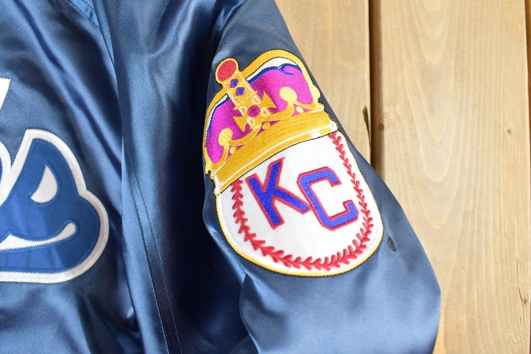 Vintage 1990s Buck Oneil Kansas City Monarchs MLB Baseball Jacket Men's XL from propervintagecanada