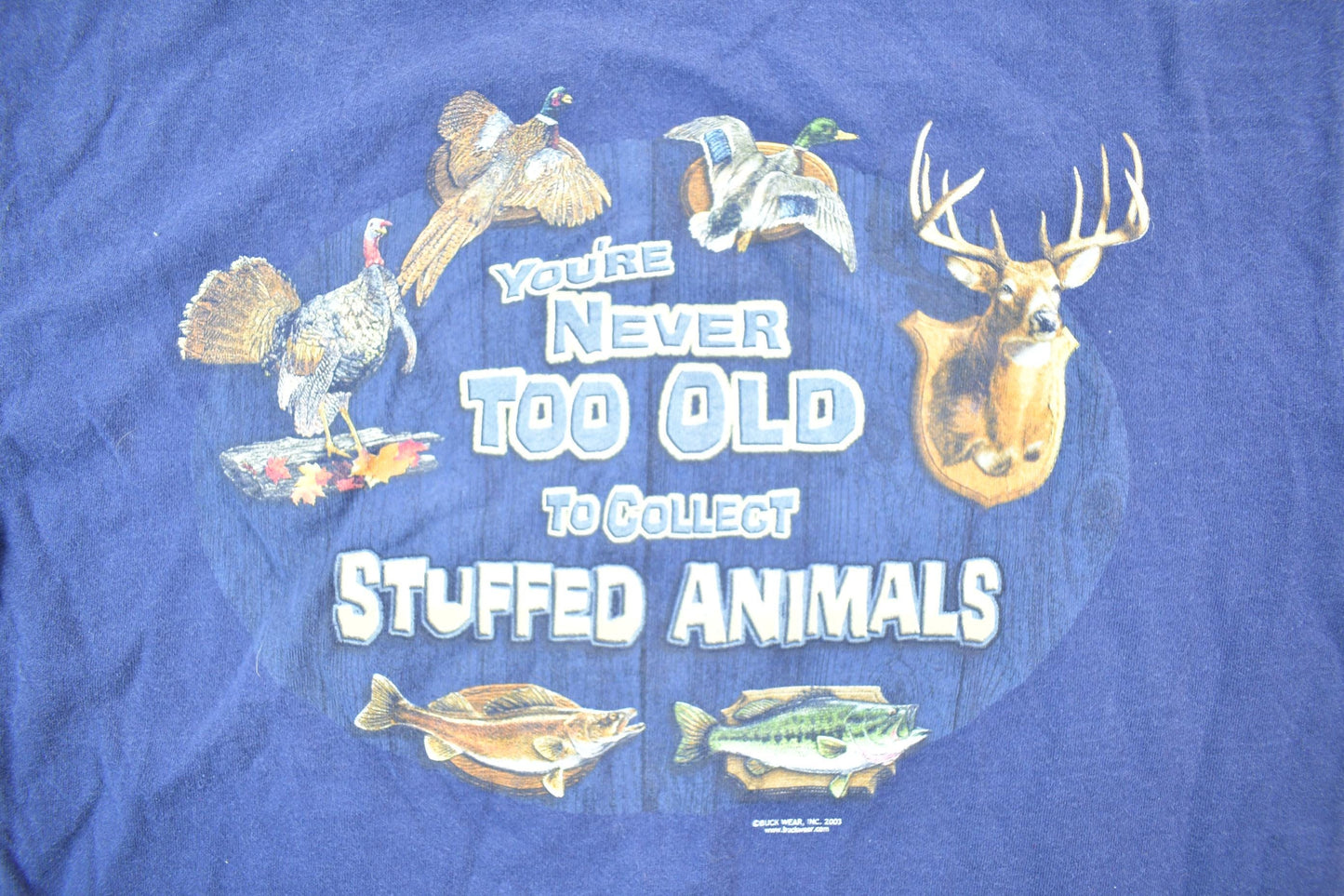 Vintage 1990s Buck Wear Hunting Graphic T-Shirt Men's Large from propervintagecanada