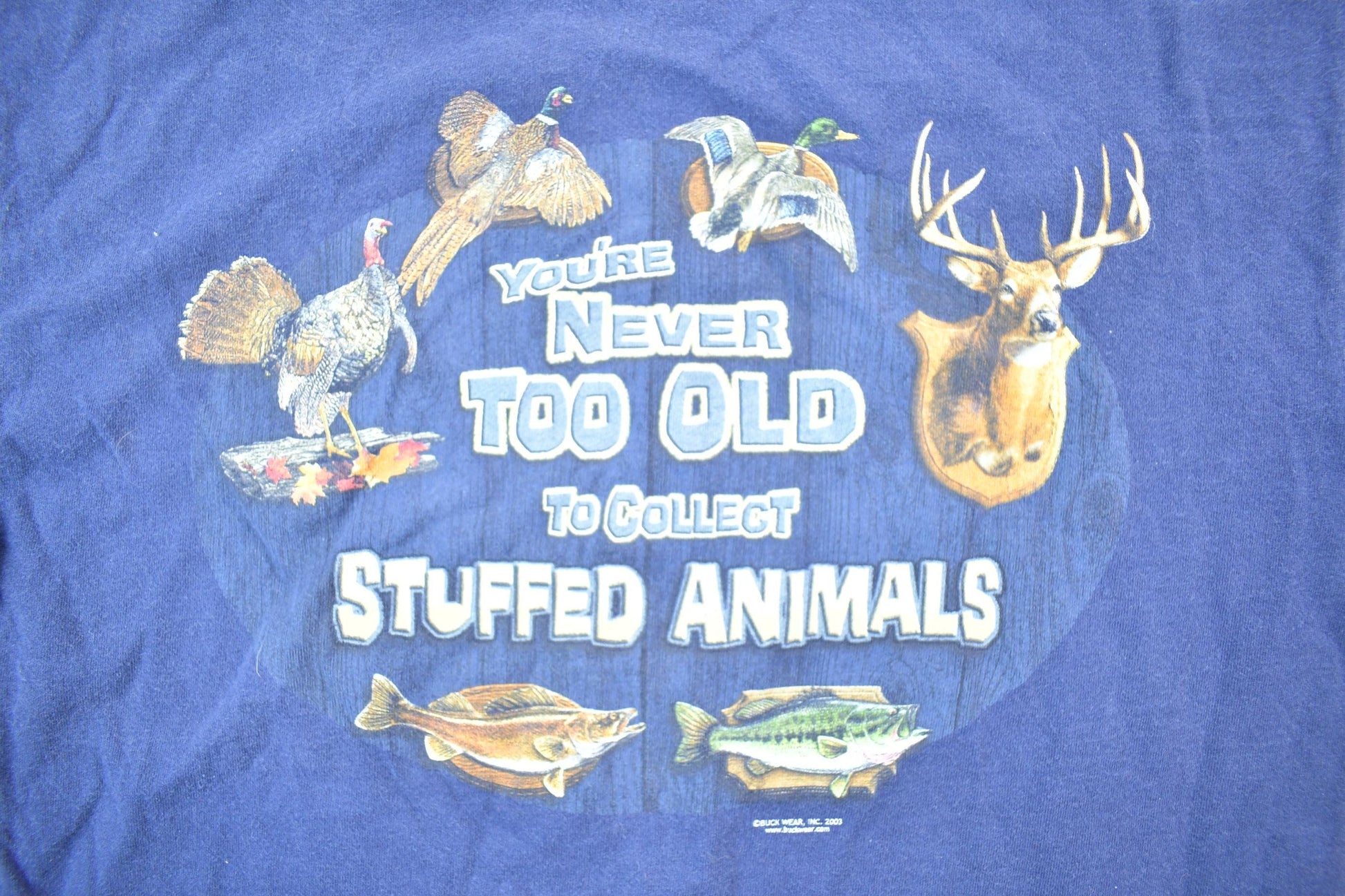 Vintage 1990s Buck Wear Hunting Graphic T-Shirt Men's Large from propervintagecanada