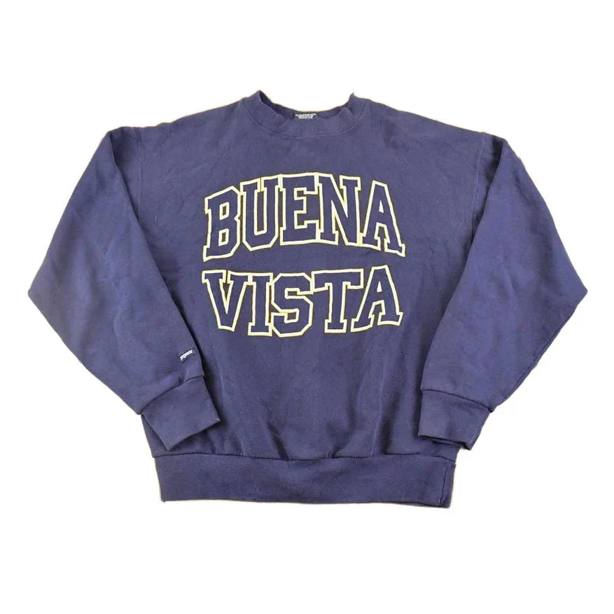 Vintage 1990s Buena Vista Crewneck Sweatshirt Men's L / NCAA College Spellout / 90s Collegiate Sweater / Heavyweight from propervintagecanada