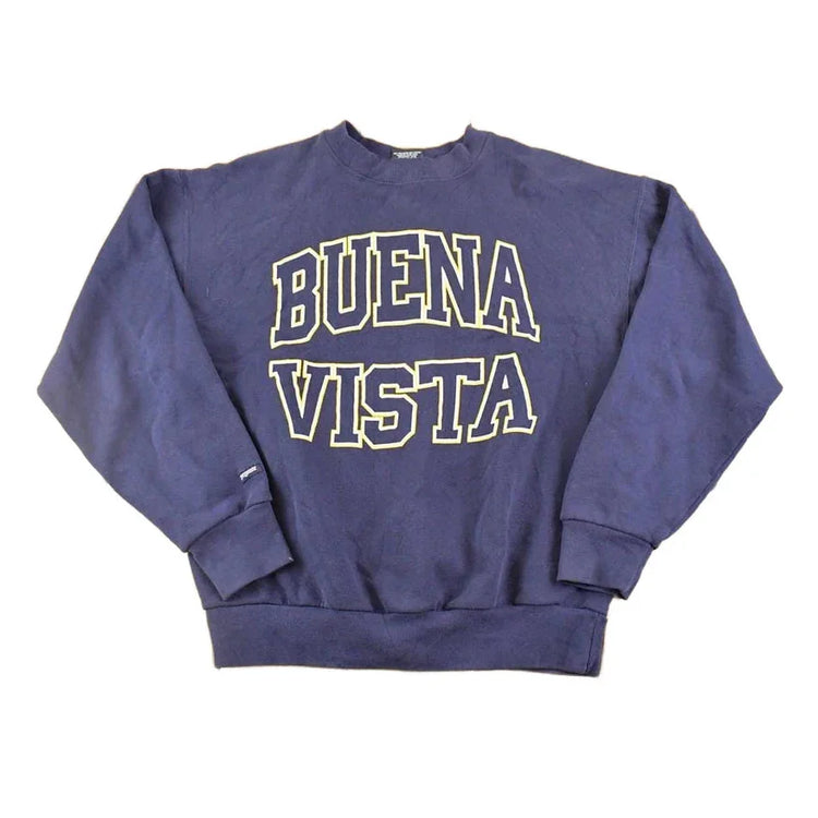 Vintage 1990s Buena Vista Crewneck Sweatshirt Men's L / NCAA College Spellout / 90s Collegiate Sweater / Heavyweight from propervintagecanada
