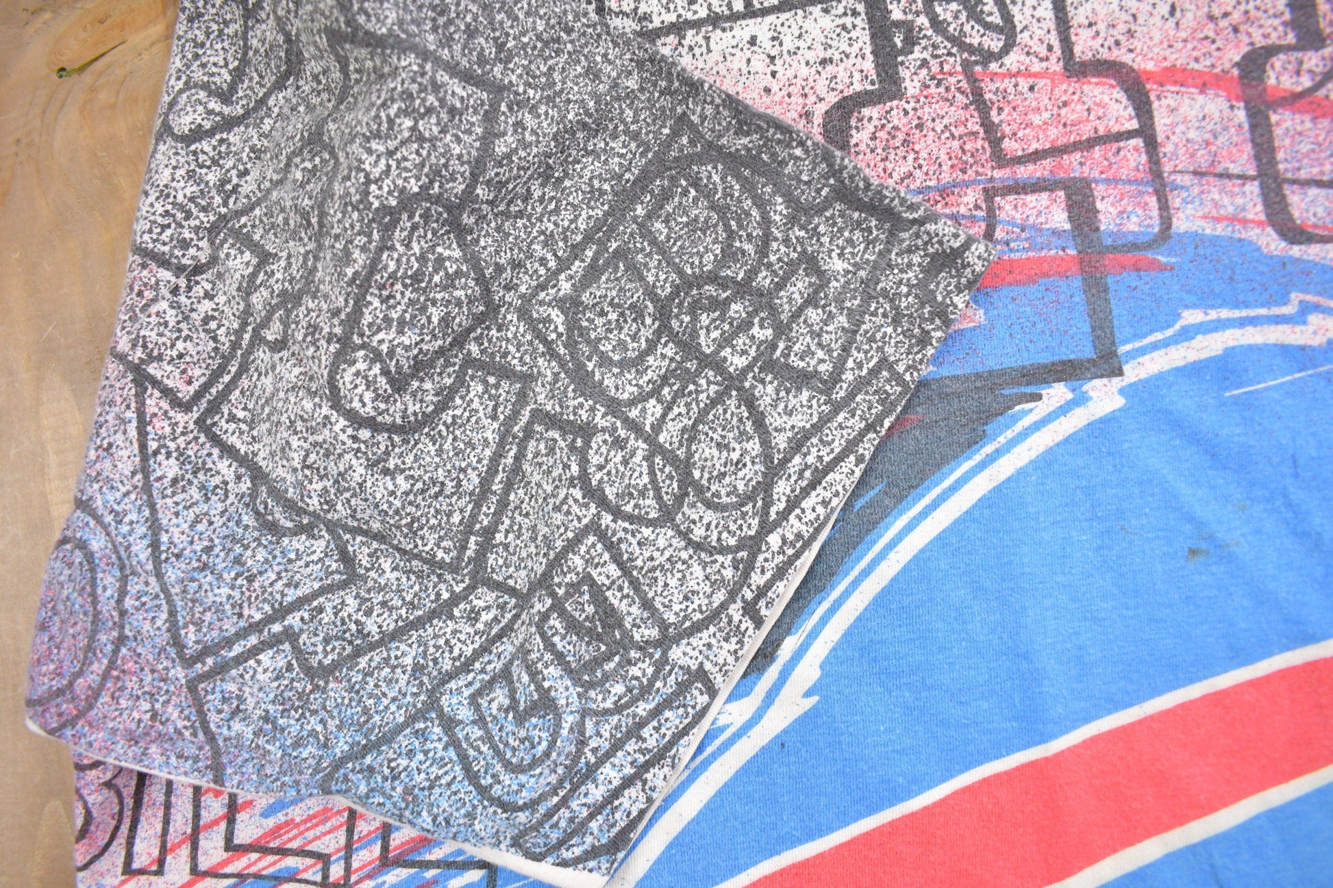 Vintage 1990s Buffalo Bills NFL All Over Print T-Shirt Men's Large from propervintagecanada