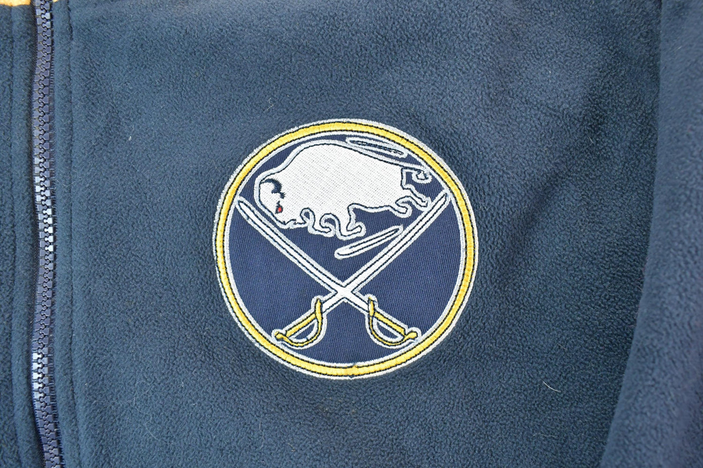 Vintage 1990s Buffalo Sabres Old Time Hockey NHL Hockey Full Zip Fleece Sweatshirt Men's Large from propervintagecanada