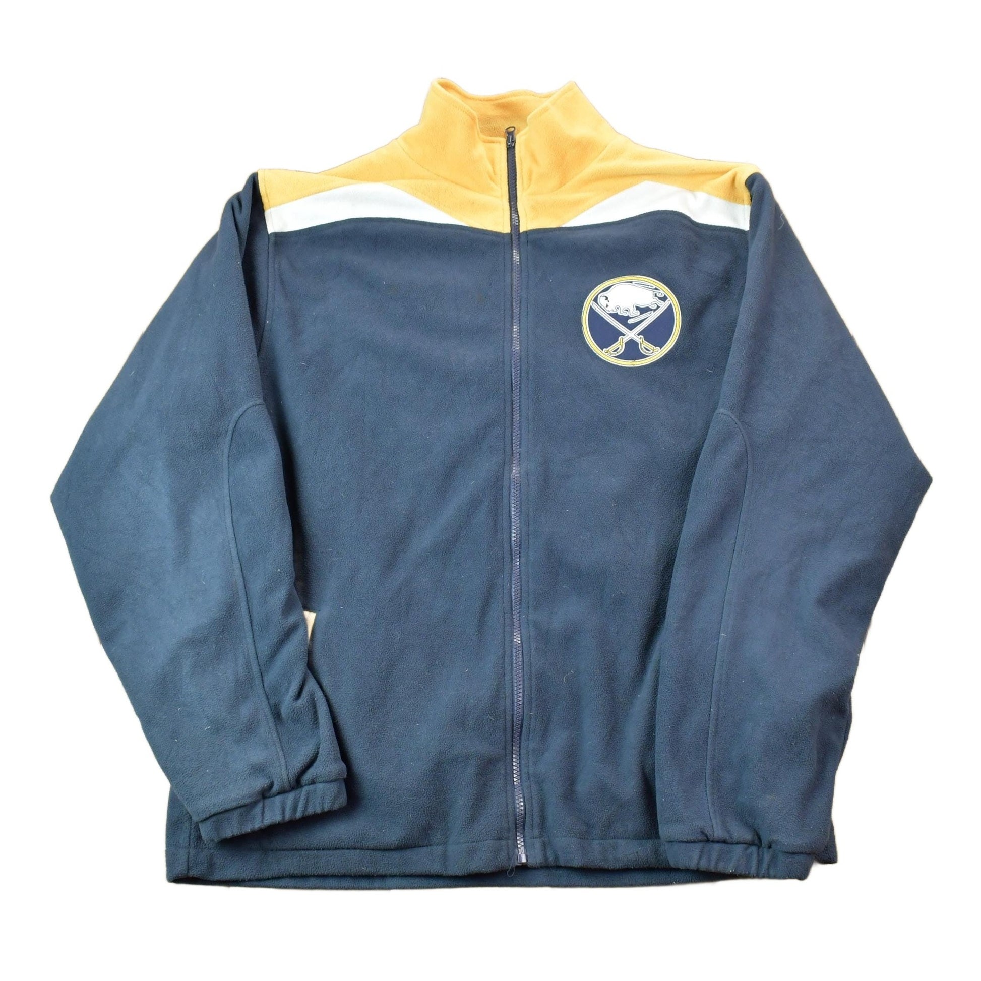 Vintage 1990s Buffalo Sabres Old Time Hockey NHL Hockey Full Zip Fleece Sweatshirt Men's Large from propervintagecanada