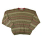 Vintage 1990s Bugle Boy Abstract Striped Knit Crewneck Sweater Men's XL from propervintagecanada