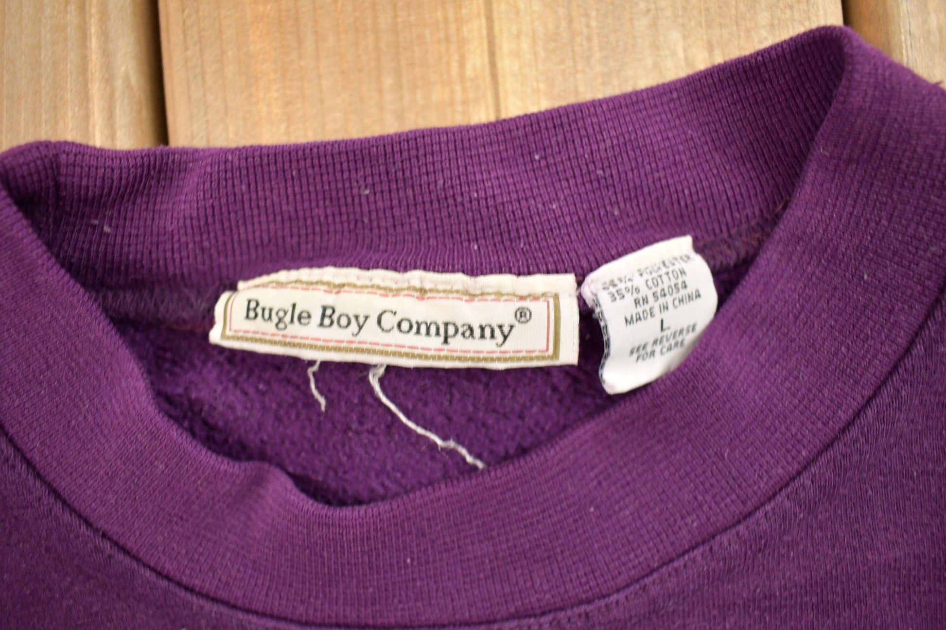 Vintage 1990s Bugle Boy Embroidered Crewneck Sweatshirt Men's Large from propervintagecanada