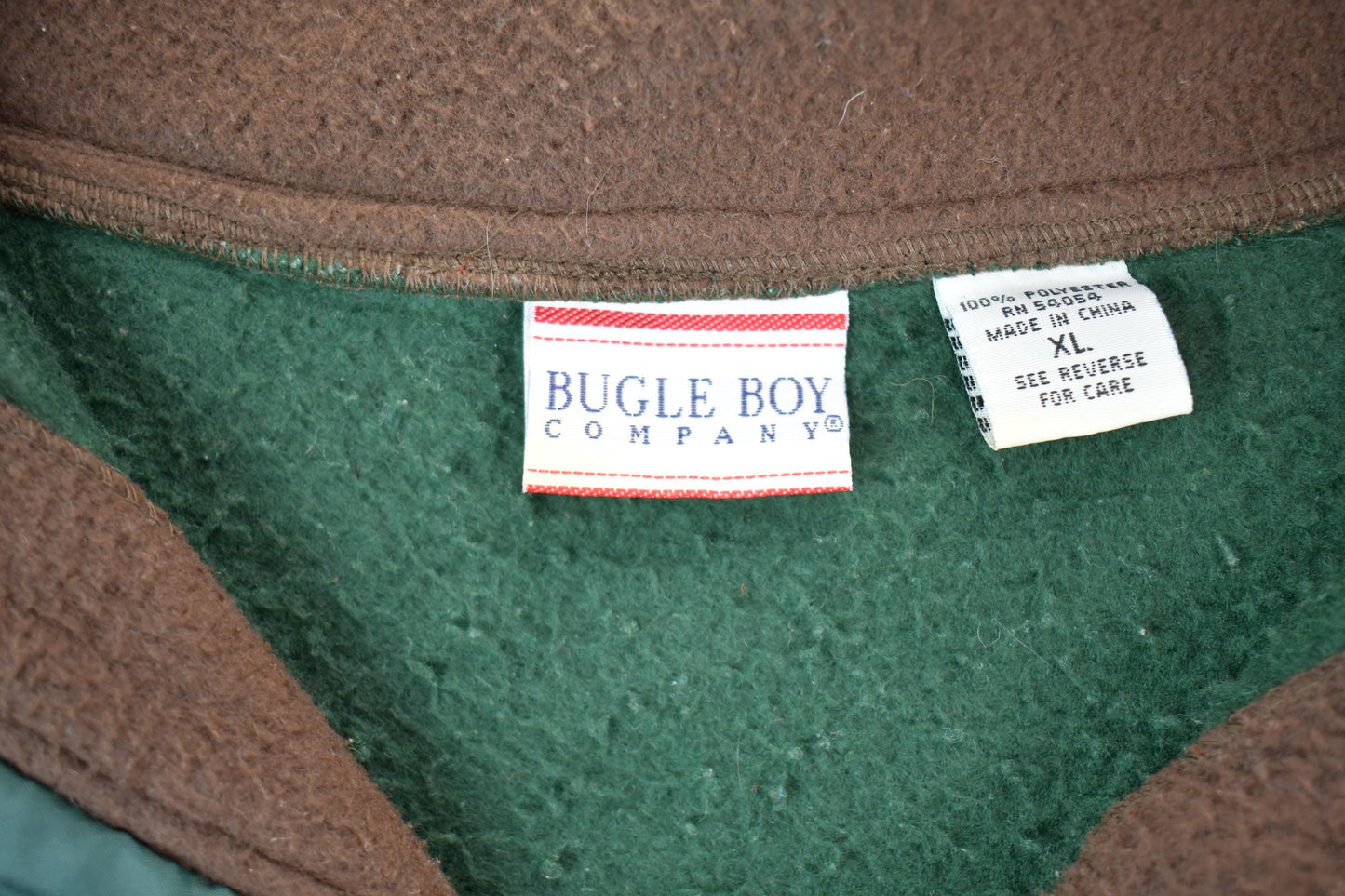 Vintage 1990s Bugle Boy Fleece Sweater Men's XL from propervintagecanada