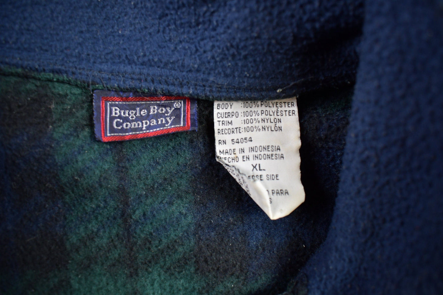 Vintage 1990s Bugle Boy Fleece Sweater Men's XL from propervintagecanada