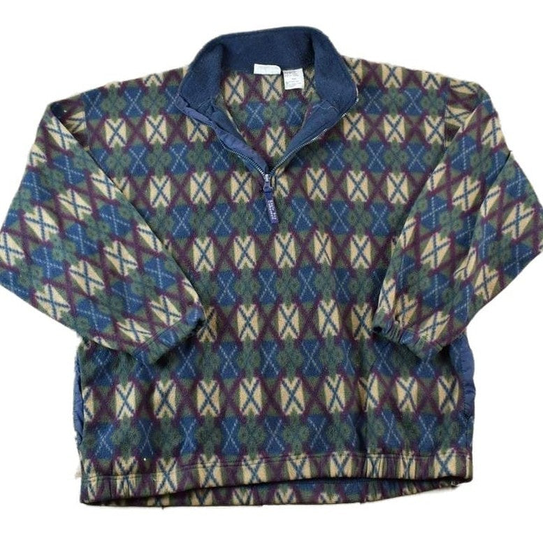 Vintage 1990s Bugle Boy Snow Fleece Outdoorsman Sweater Men's XL from propervintagecanada