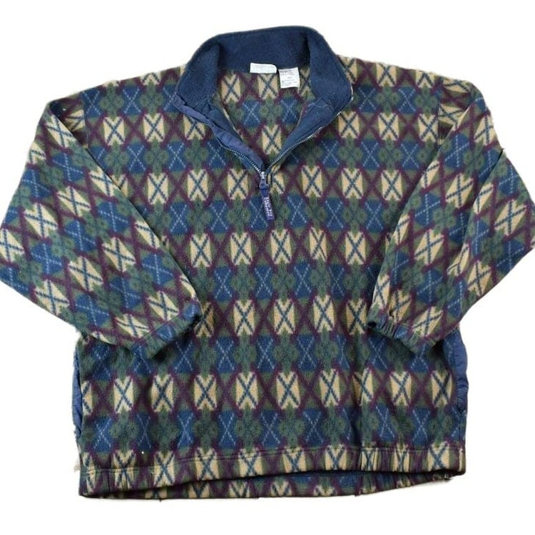 Vintage 1990s Bugle Boy Snow Fleece Outdoorsman Sweater Men's XL from propervintagecanada