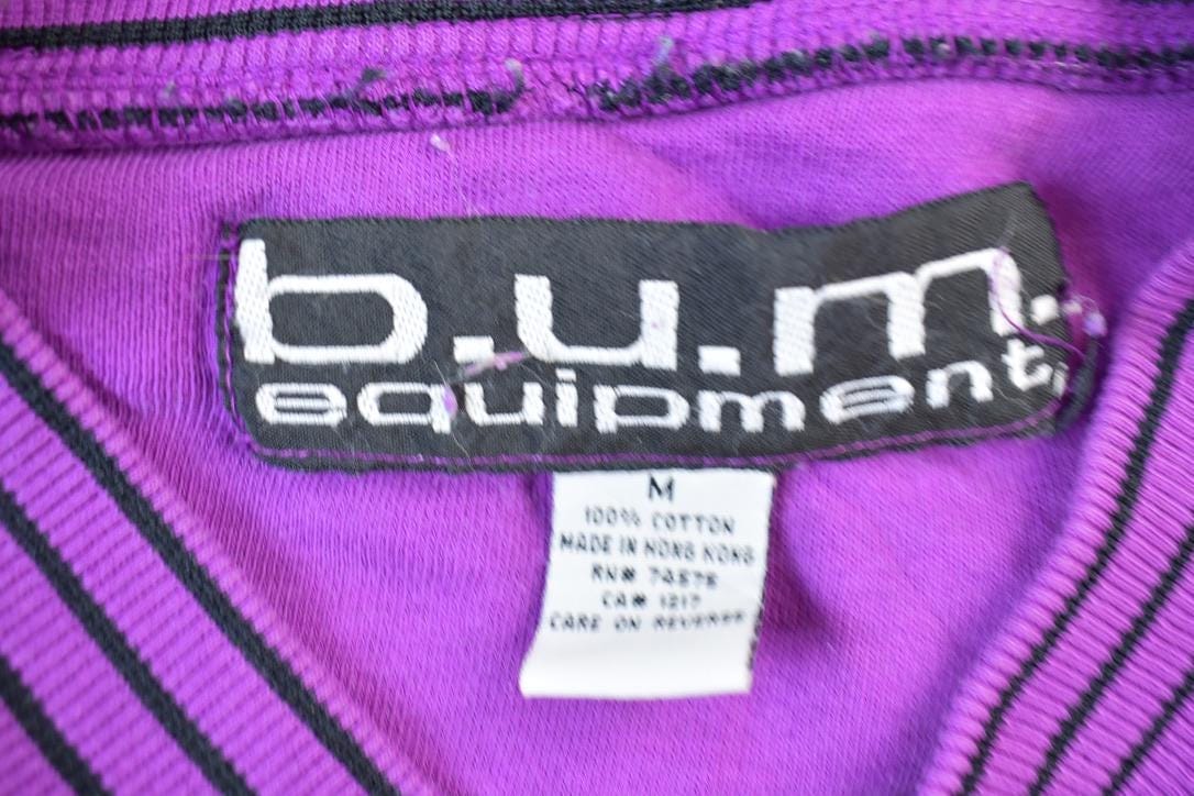 Vintage 1990s BUM Equipment Los Angeles California Varsity Button Up Sweatshirt Men's Large from propervintagecanada
