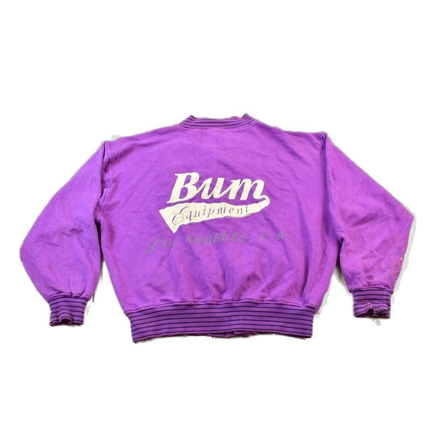 Vintage 1990s BUM Equipment Los Angeles California Varsity Button Up Sweatshirt Men's Large from propervintagecanada