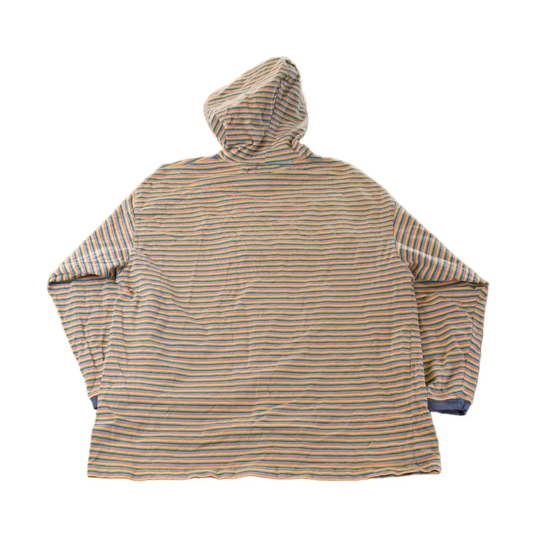 Vintage 1990s Bum Equipment Striped Hoodie Sweatshirt Men's XL from propervintagecanada