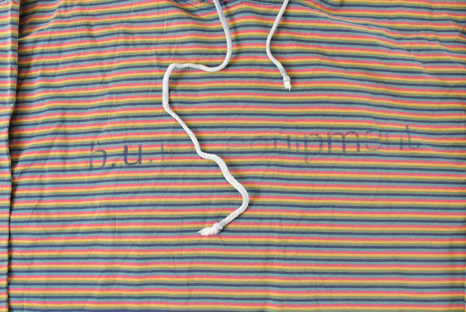 Vintage 1990s Bum Equipment Striped Hoodie Sweatshirt Men's XL from propervintagecanada